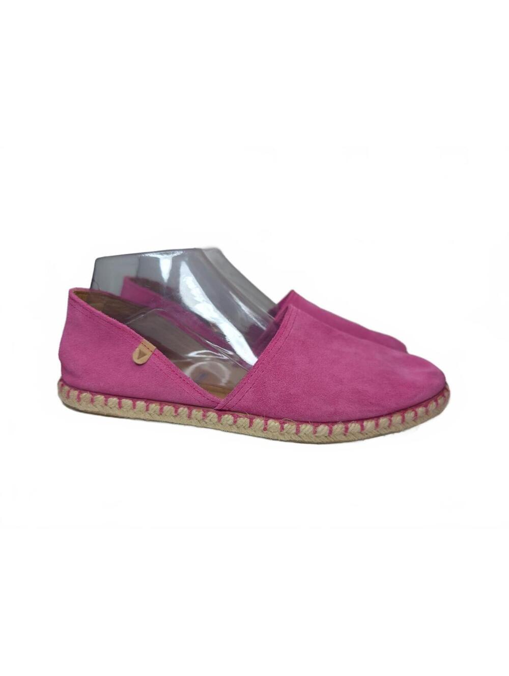 Verbenas Carmen Pink Suede Espadrille Slip-On Loafers Size 41‎